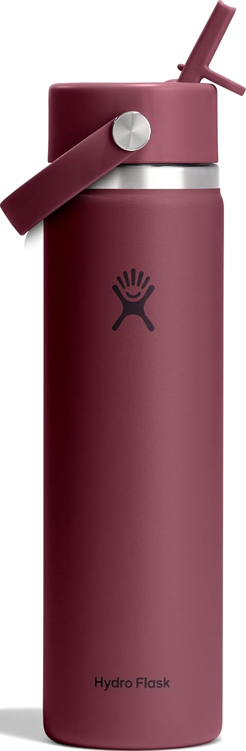 Hydro Flask Burgundy Wide Flex Straw Cap Bottle 24 oz, 1 EA