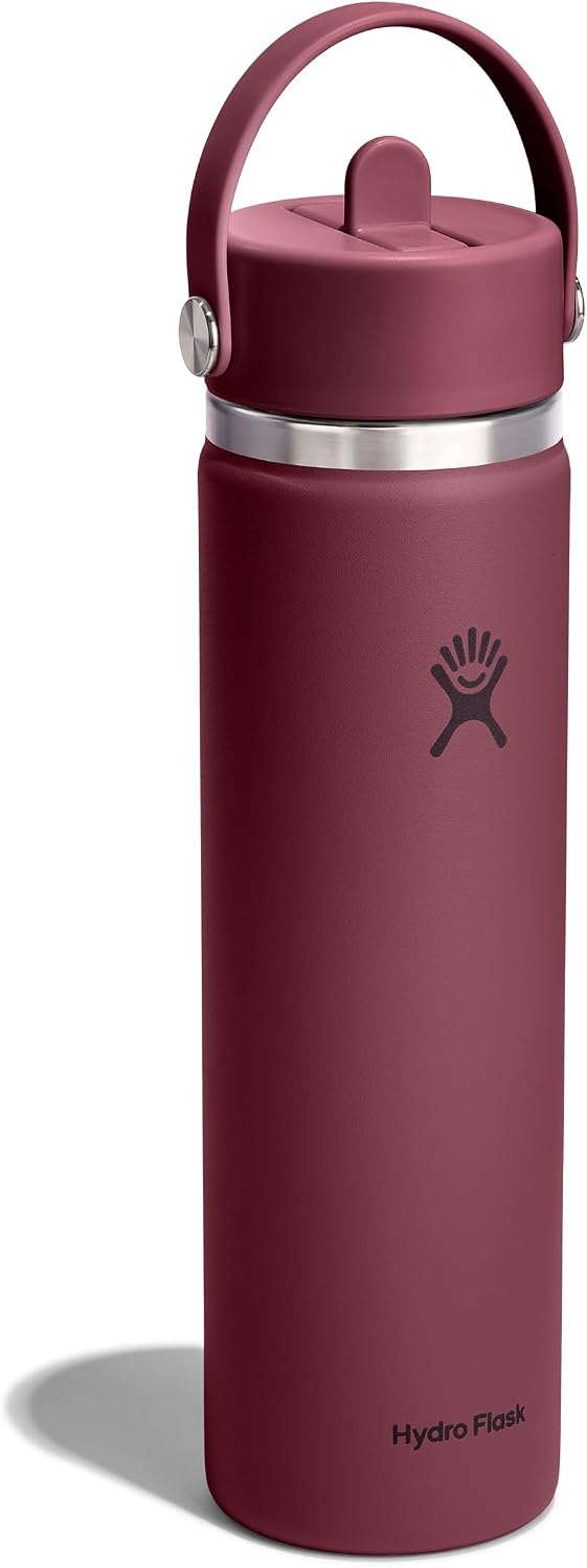 Hydro Flask Burgundy Wide Flex Straw Cap Bottle 24 oz, 1 EA