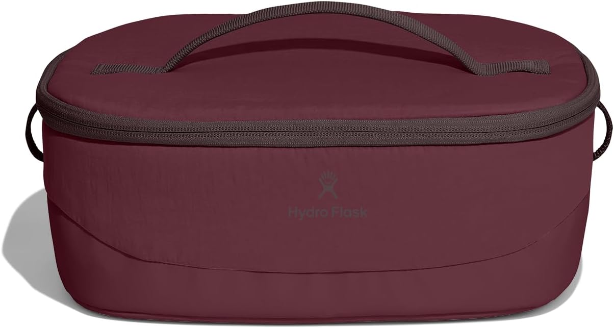 Hydro Flask Carryout Lunch Box - Insulated Lunch Box - Soft Cooler Travel Bag Burgundy