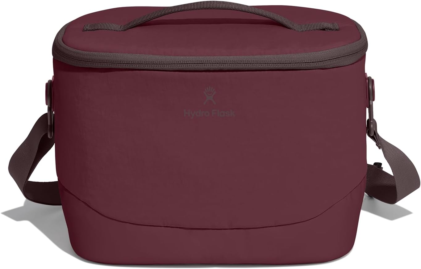 Hydro Flask Carryout Lunch Bag - Insulated Lunch Bag - Soft Travel Cooler Burgundy