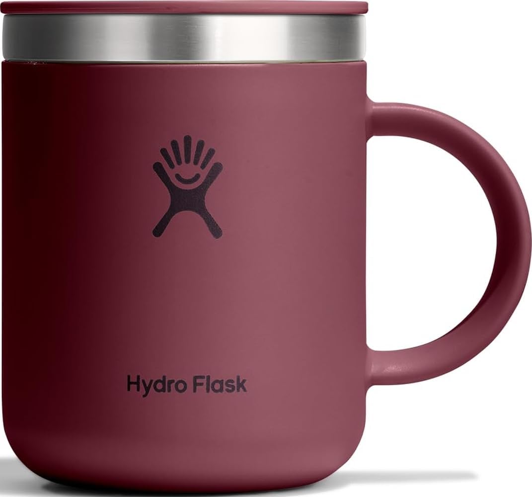Hydro Flask Coffee Mug – Insulated Stainless Steel, Non Spill, Leak Resistant Travel Mug 12 Oz Burgundy