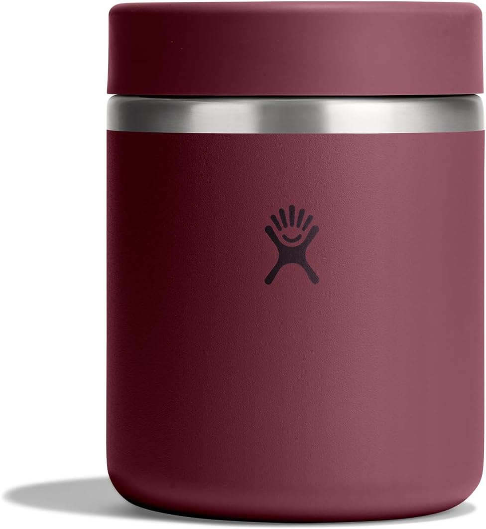 Hydro Flask Food Jar – Insulated Stainless Steel, Snack Travel Container for Hot Food & Soup 28 Oz Burgundy