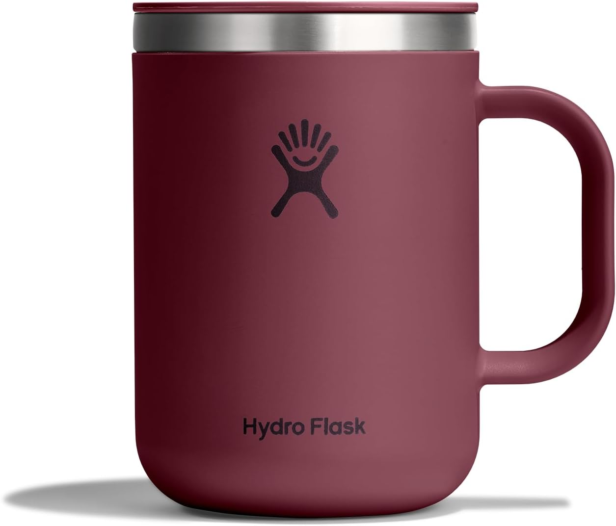 Hydro Flask Coffee Mug – Insulated Stainless Steel, Non Spill, Leak Resistant Travel Mug 24 Oz Burgundy