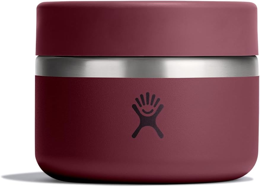Hydro Flask Food Jar – Insulated Stainless Steel, Snack Travel Container for Hot Food, Lunch, & Soup 12 Oz Burgundy