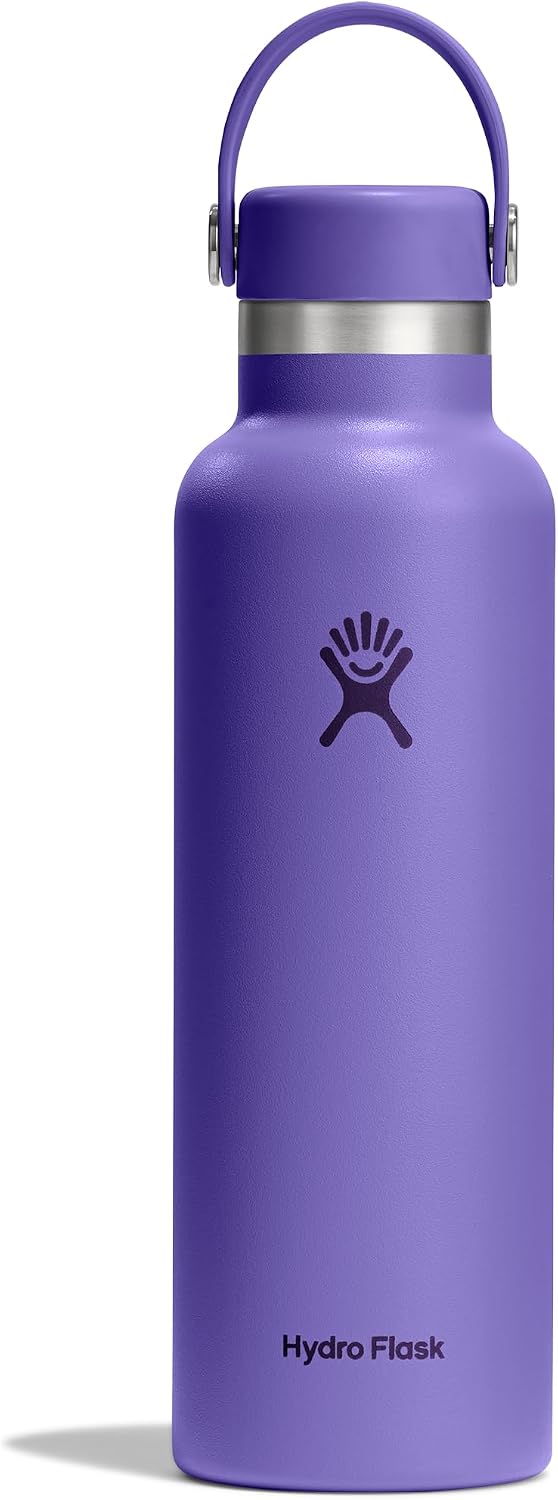 Hydro Flask Water Bottle - Insulated Stainless Steel - Non Spill, Leakproof in 21 Oz Utopia Purple