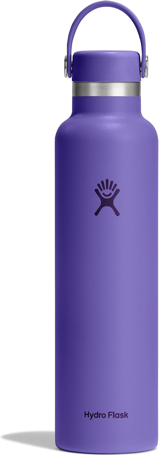 Hydro Flask Water Bottle - Insulated Stainless Steel - Non Spill, Leakproof in 24 Oz Utopia Purple