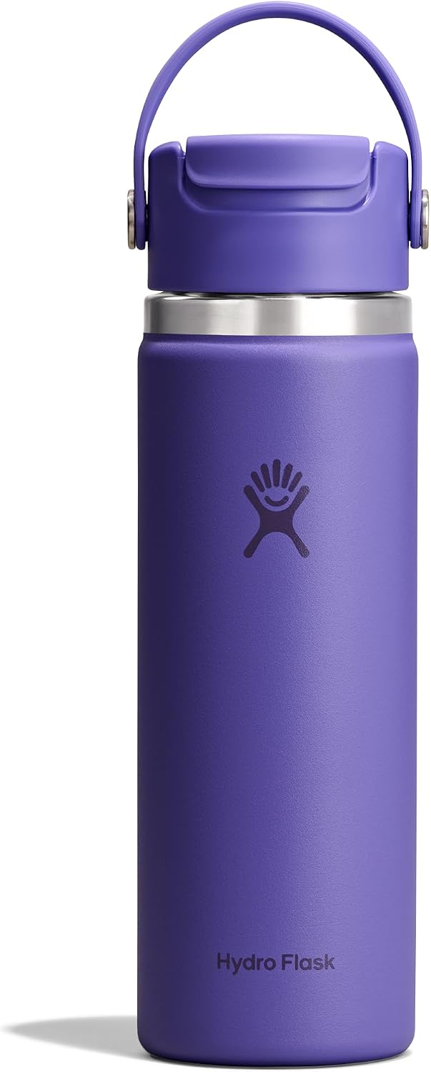Hydro Flask Flip Sip Coffee Tumbler Mug – Insulated Stainless Steel, Non Spill, Leak Proof Travel Coffee Cup 20Oz Utopia Purple