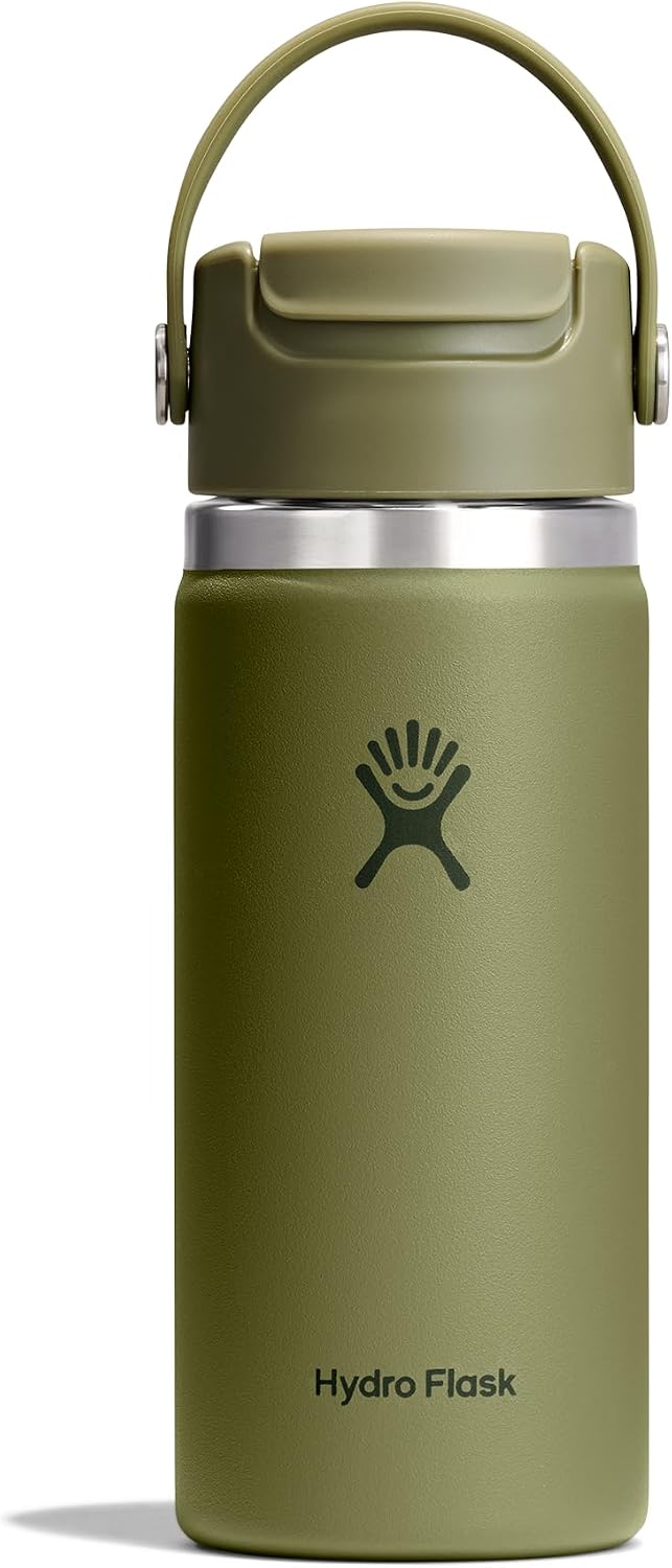 Hydro Flask Flip Sip Coffee Tumbler Mug – Insulated Stainless Steel, Non Spill, Leak Proof Travel Coffee Cup 16 Oz Palmer Green