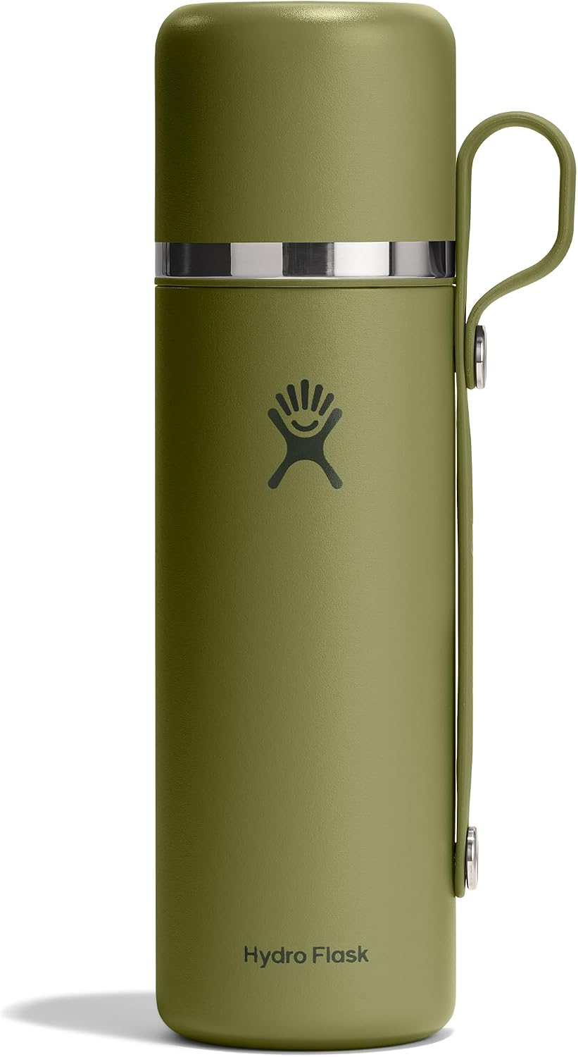 Hydro Flask Hot Flask & Cup – Insulated Stainless Steel, Hot Drink Travel Container for Coffee, Tea, & Soup 28 Oz Palmer Green