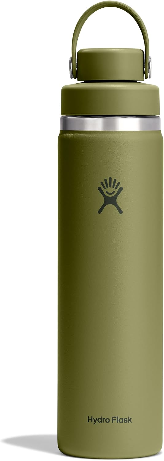 Hydro Flask Water Bottle - Insulated Stainless Steel - Wide Mouth Flex Chug Lid, Non Spill, Leakproof in 24 Oz Palmer Green