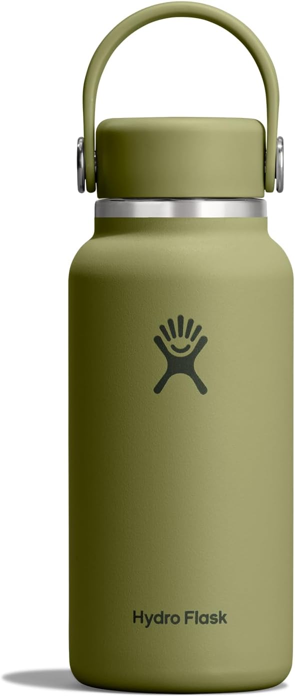 Hydro Flask Micro Bottle - Insulated Mini Leak Proof Flask for Purse or Pocket in 10 Oz Palmer Green
