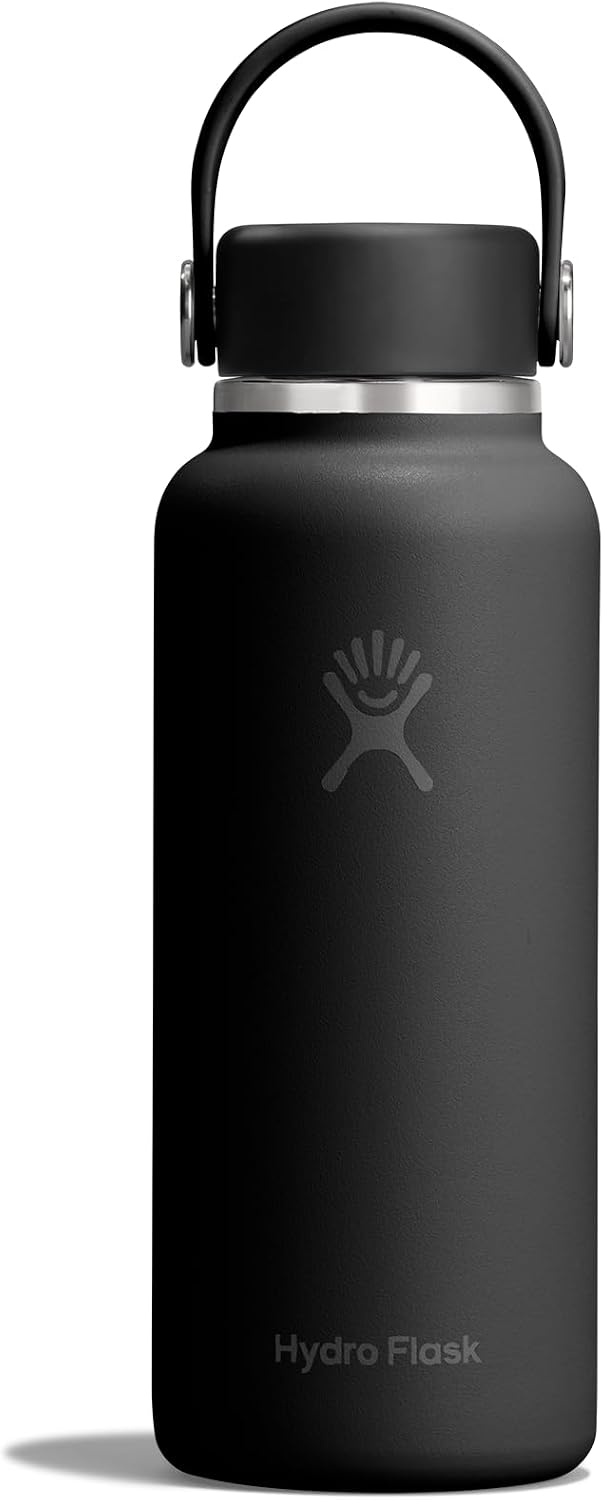 Hydro Flask Micro Bottle - Insulated Mini Leak Proof Flask for Purse or Pocket in 13.5 Oz Black