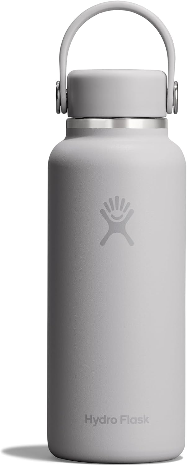 Hydro Flask Micro Bottle - Insulated Mini Leak Proof Flask for Purse or Pocket in 13.5 Oz Birch Gray