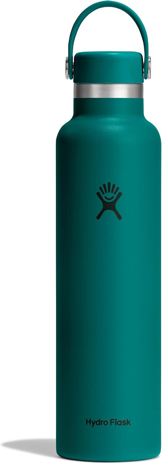 Hydro Flask Water Bottle - Insulated Stainless Steel - Non Spill, Leakproof in 24 Oz Deep Teal