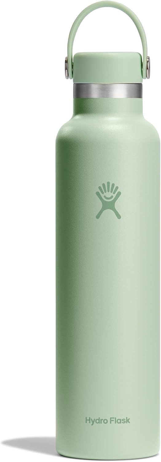 Hydro Flask Water Bottle - Insulated Stainless Steel - Non Spill, Leakproof in 24 Oz Aloe Green