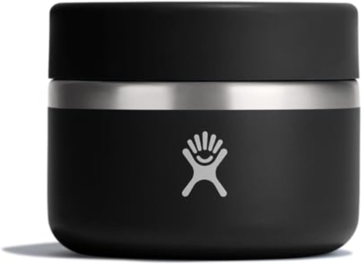 Hydro Flask Food Jar – Insulated Stainless Steel, Snack Travel Container for Hot Food & Soup 12 Oz Black