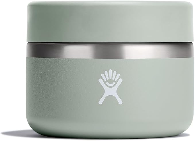 Hydro Flask Food Jar – Insulated Stainless Steel, Snack Travel Container for Hot Food, Lunch, & Soup 12 Oz Agave Green