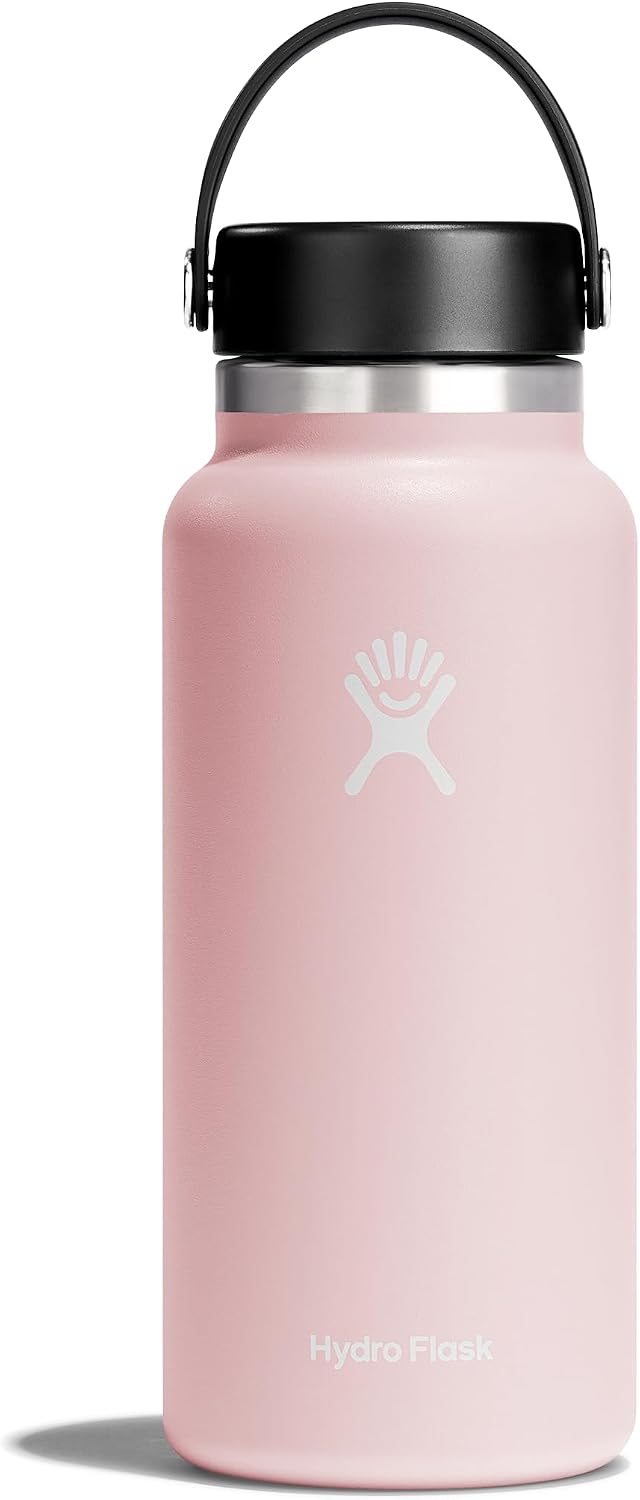 Hydro Flask Water Bottle - Insulated Stainless Steel - Wide Mouth Flex Lid, Non Spill, Leakproof, and Refillable in 32 Oz Trillium