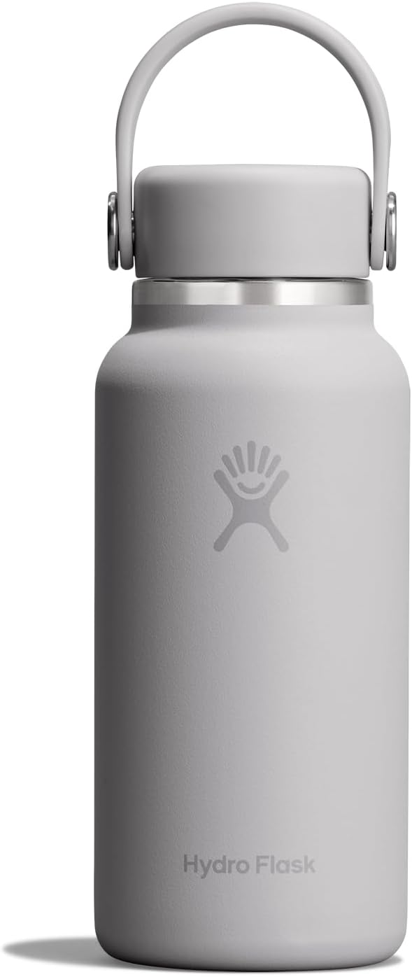 Hydro Flask Micro Bottle - Insulated Mini Leak Proof Flask for Purse or Pocket in 10 Oz Birch Gray