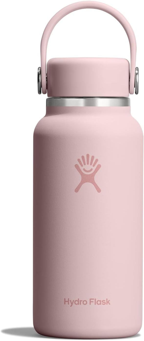 Hydro Flask Micro Bottle - Insulated Mini Leak Proof Flask for Purse or Pocket in 10 Oz Trillium Pink