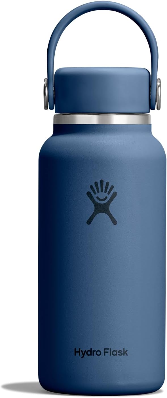 Hydro Flask Micro Bottle - Insulated Mini Leak Proof Flask for Purse or Pocket in 10 Oz Harbor Blue