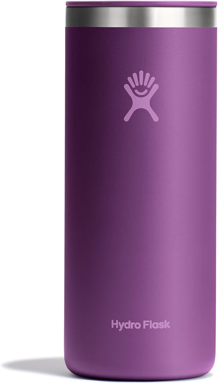 Hydro Flask Travel Coffee Cup – Insulated Stainless Steel, Non-Spill, Leak Resistant to-Go Tumbler 20 Oz Beachplum Purple