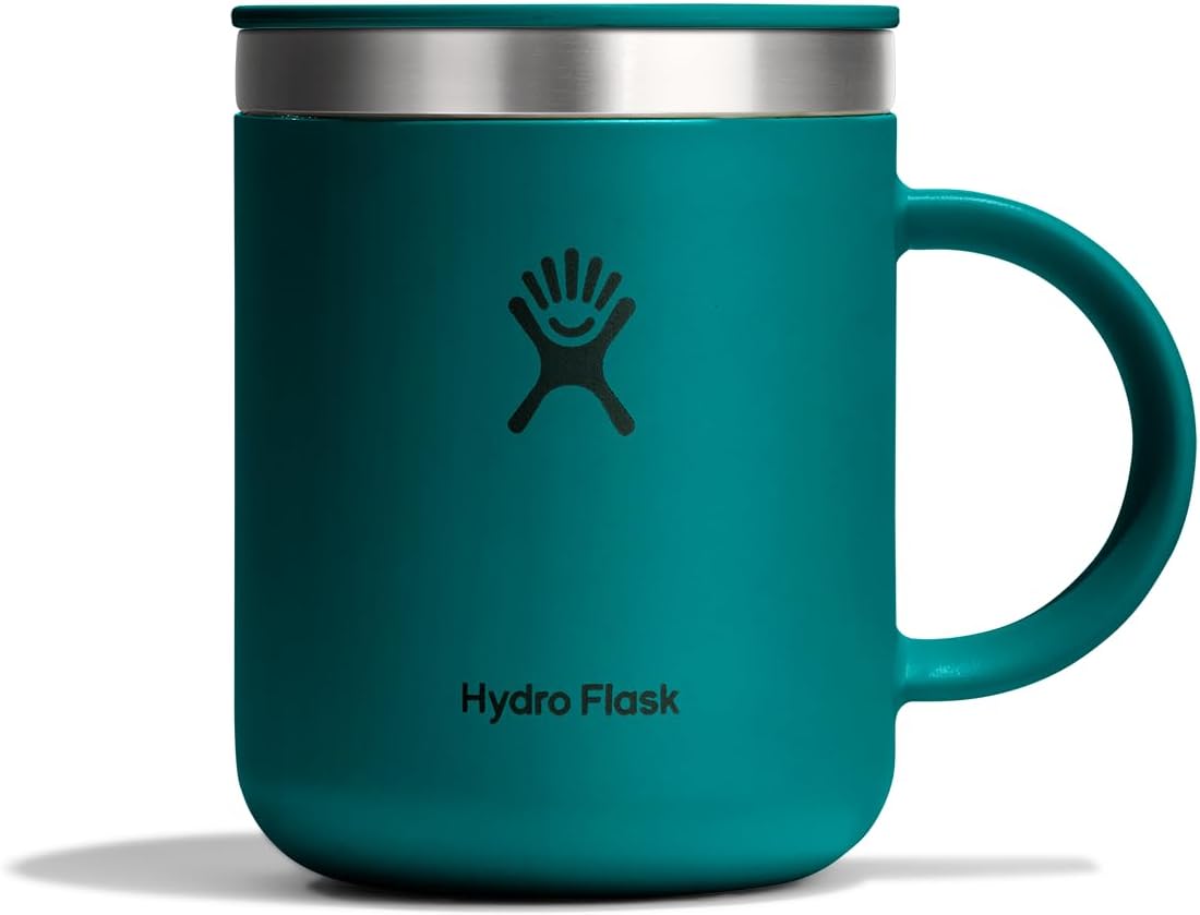Hydro Flask Coffee Mug – Insulated Stainless Steel, Non Spill, Leak Resistant Travel Mug 12 Oz Deep Teal