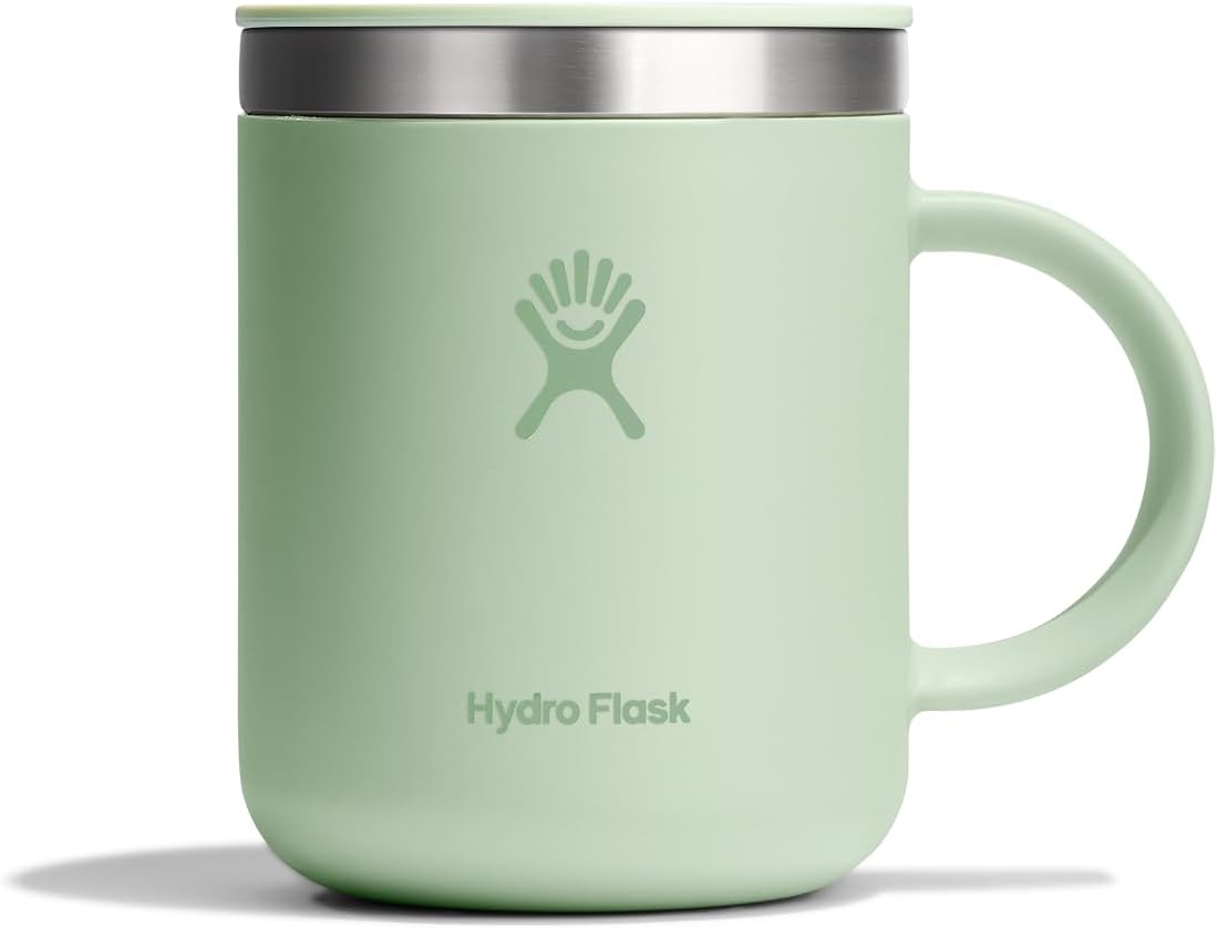 Hydro Flask Coffee Mug – Insulated Stainless Steel, Non Spill, Leak Resistant Travel Mug 12 Oz Aloe Green