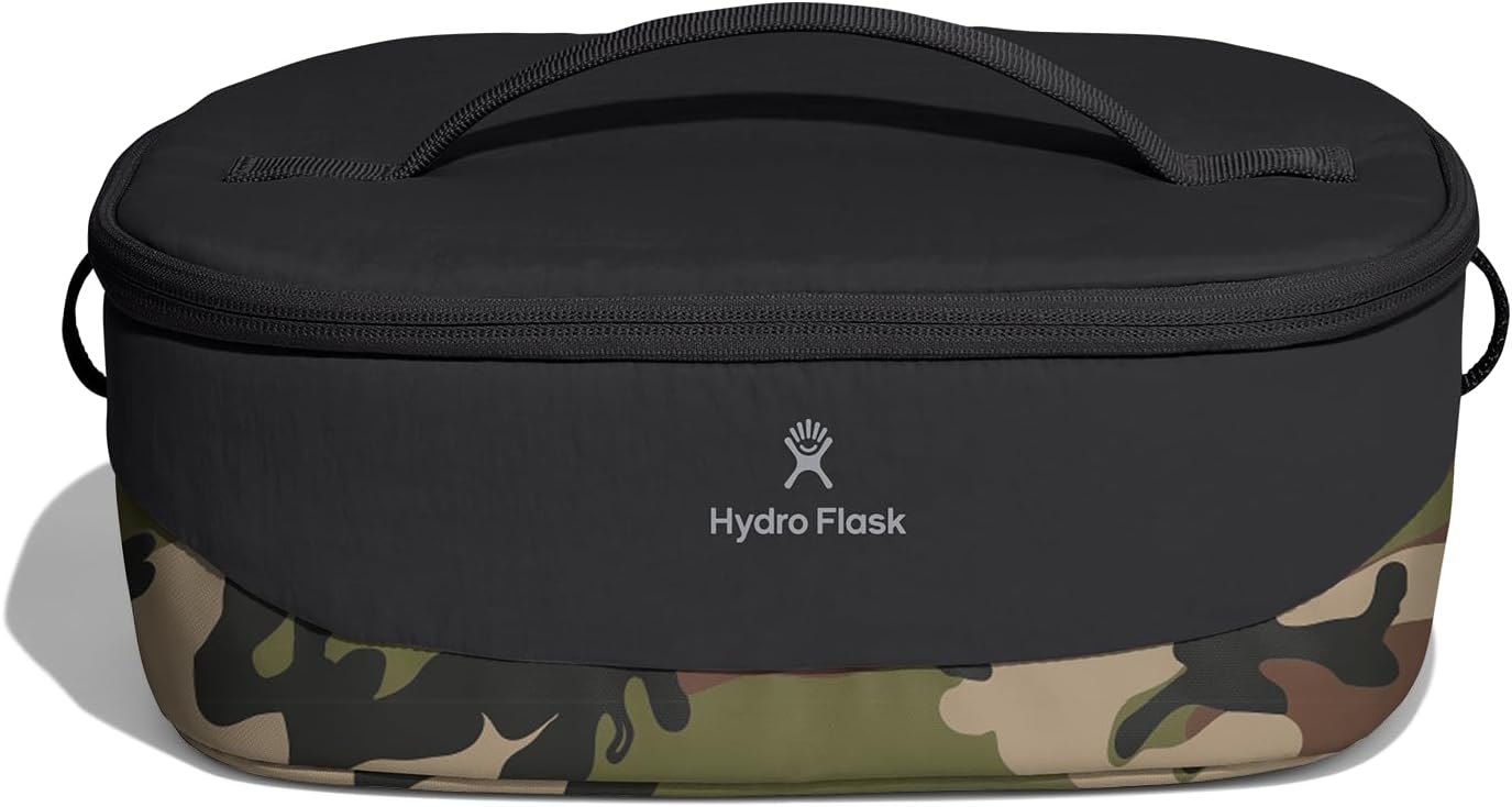 Hydro Flask Carryout Lunch Box - Insulated Lunch Box - Soft Cooler Travel Bag Woodland Camo