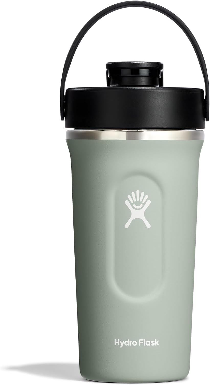 Hydro Flask Shaker Bottle – Insulated Stainless Steel Gym Bottle for Pre Workout & Protein 24 Oz Agave Agave Green