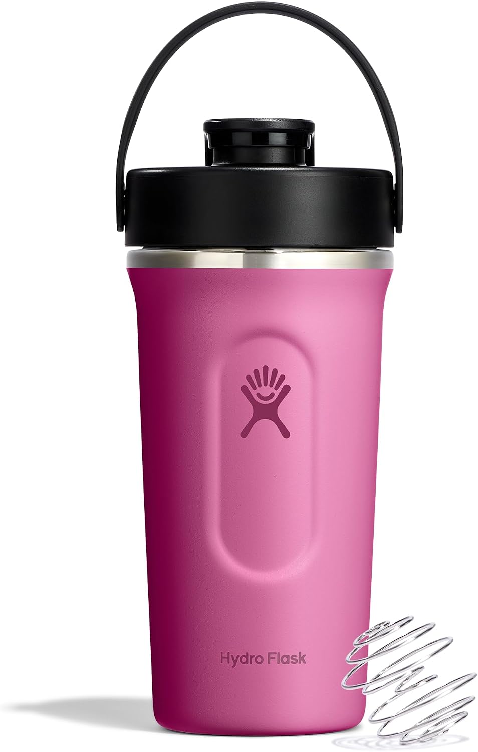 Hydro Flask Shaker Bottle – Insulated Stainless Steel Gym Bottle for Pre Workout & Protein 24 Oz Reef Pink