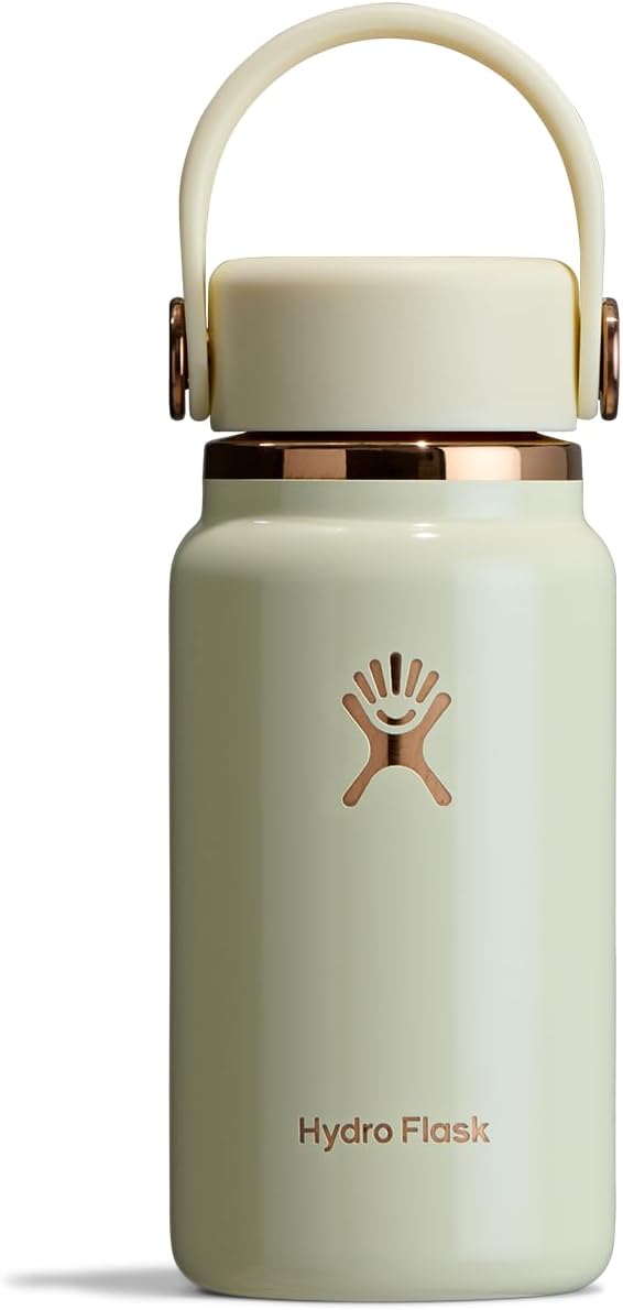 Hydro Flask Micro Bottle - Insulated Mini Leak Proof Flask for Purse or Pocket in 6.7 Oz Gloss Ivory