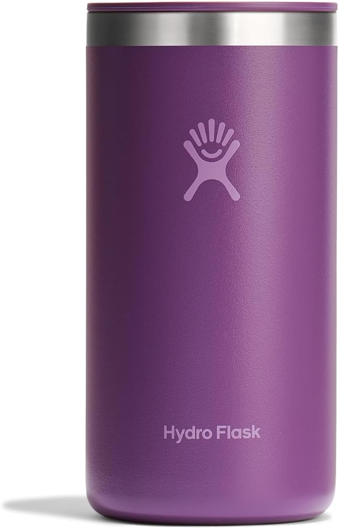Hydro Flask Travel Coffee Cup – Insulated Stainless Steel, Non-Spill, Leak Resistant to-Go Tumbler 16 Oz Beachplum Purple