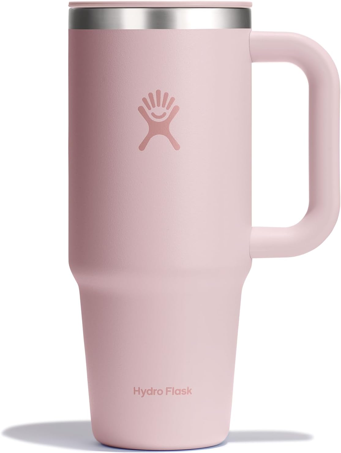 Hydro Flask Coffee Travel Tumbler Mug – Insulated Stainless Steel, Leak Resistant Hot & Iced Coffee Cup 24 Oz Trillium Pink