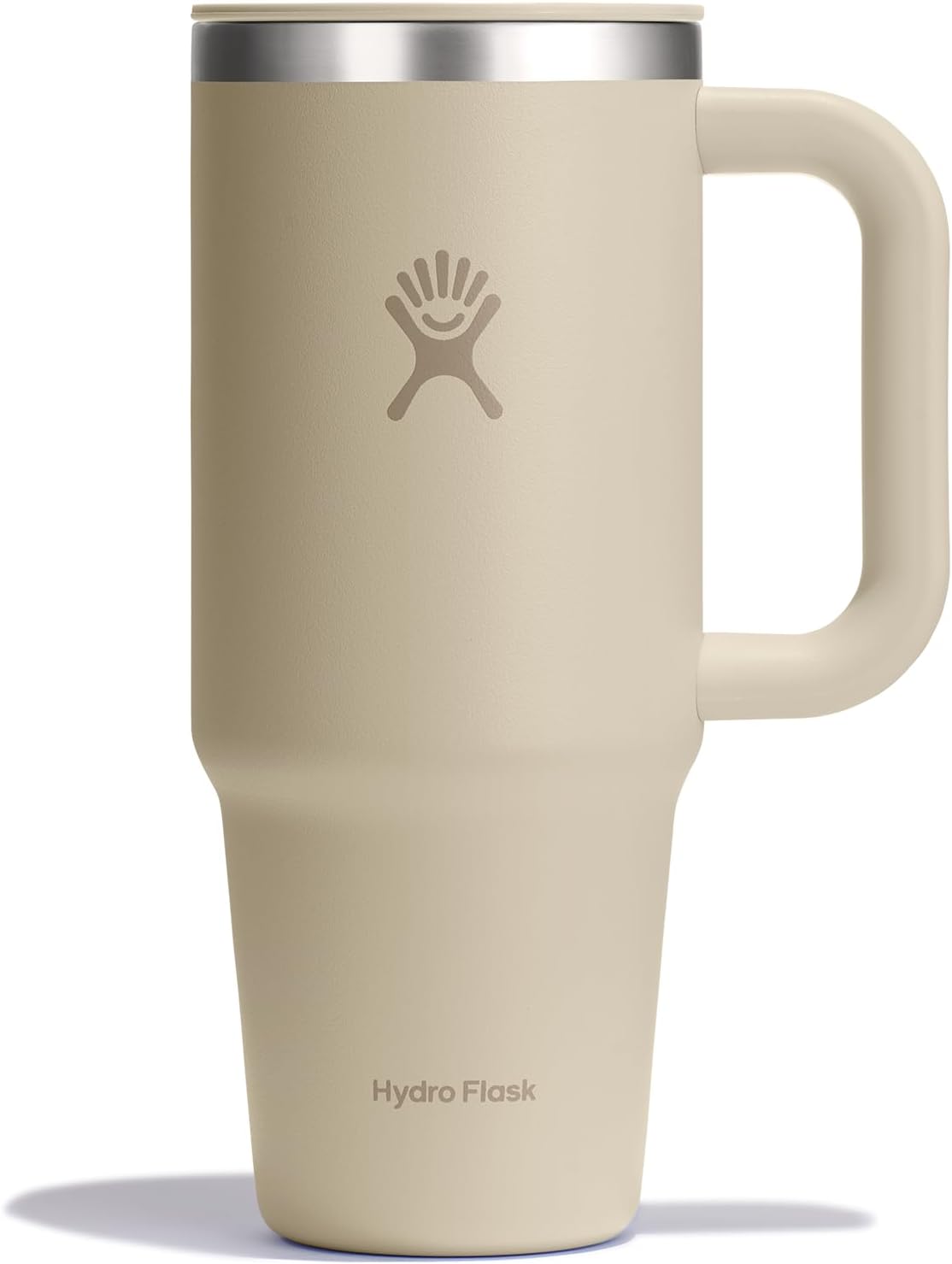 Hydro Flask Coffee Travel Tumbler Mug – Insulated Stainless Steel, Leak Resistant Hot & Iced Coffee Cup 24 Oz Oat Tan