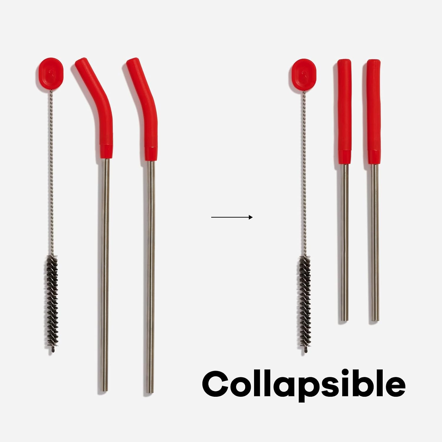 Hydro Flask Stainless Steel Straw Set Goji