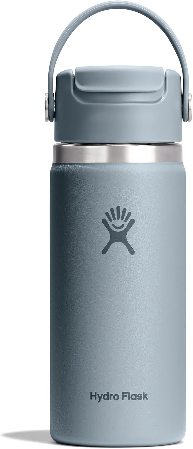 Hydro Flask Flip Sip Coffee Tumbler Mug – Insulated Stainless Steel, Non Spill, Leak Proof Travel Coffee Cup 16 Oz Shale Gray