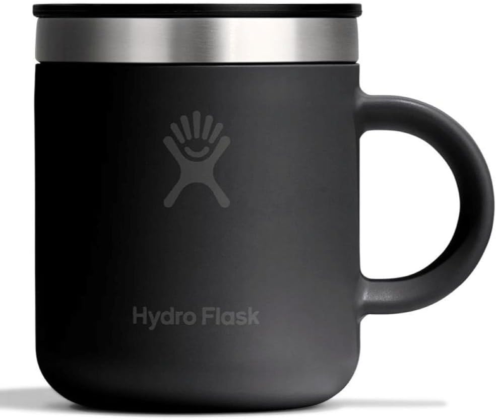Hydro Flask Coffee Mug – Insulated Stainless Steel, Non Spill, Leak Resistant Travel Mug 6 Oz Tonal Black