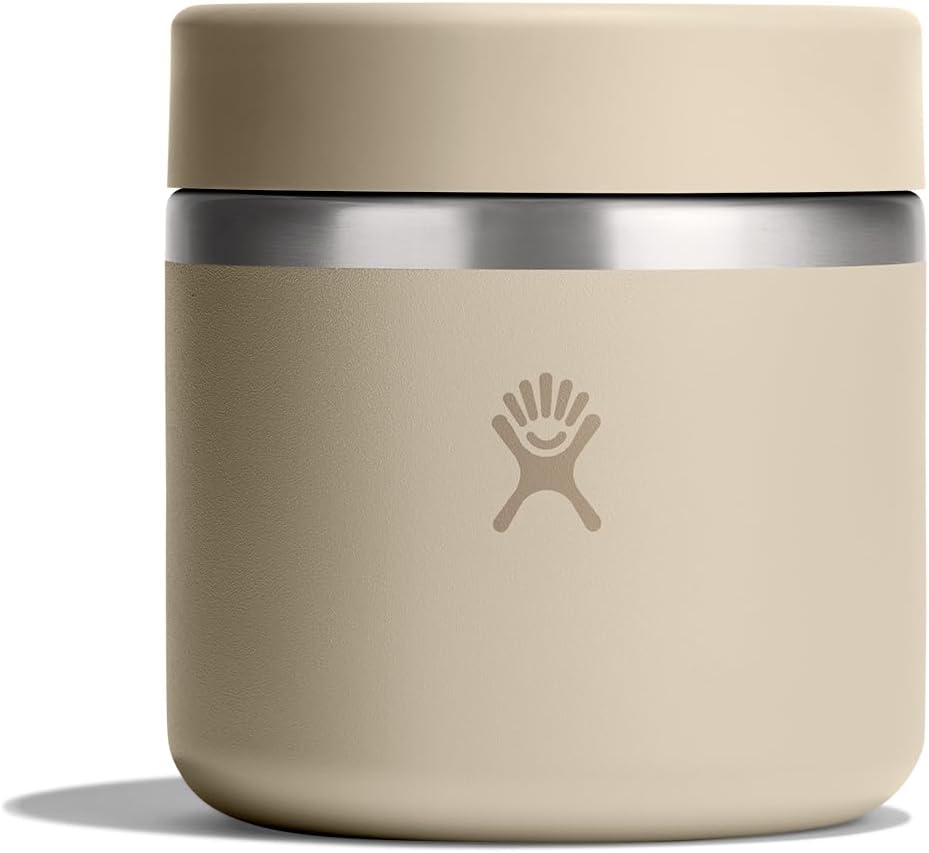 Hydro Flask Food Jar – Insulated Stainless Steel, Snack Travel Container for Hot Food & Soup 20 Oz Oat Tan
