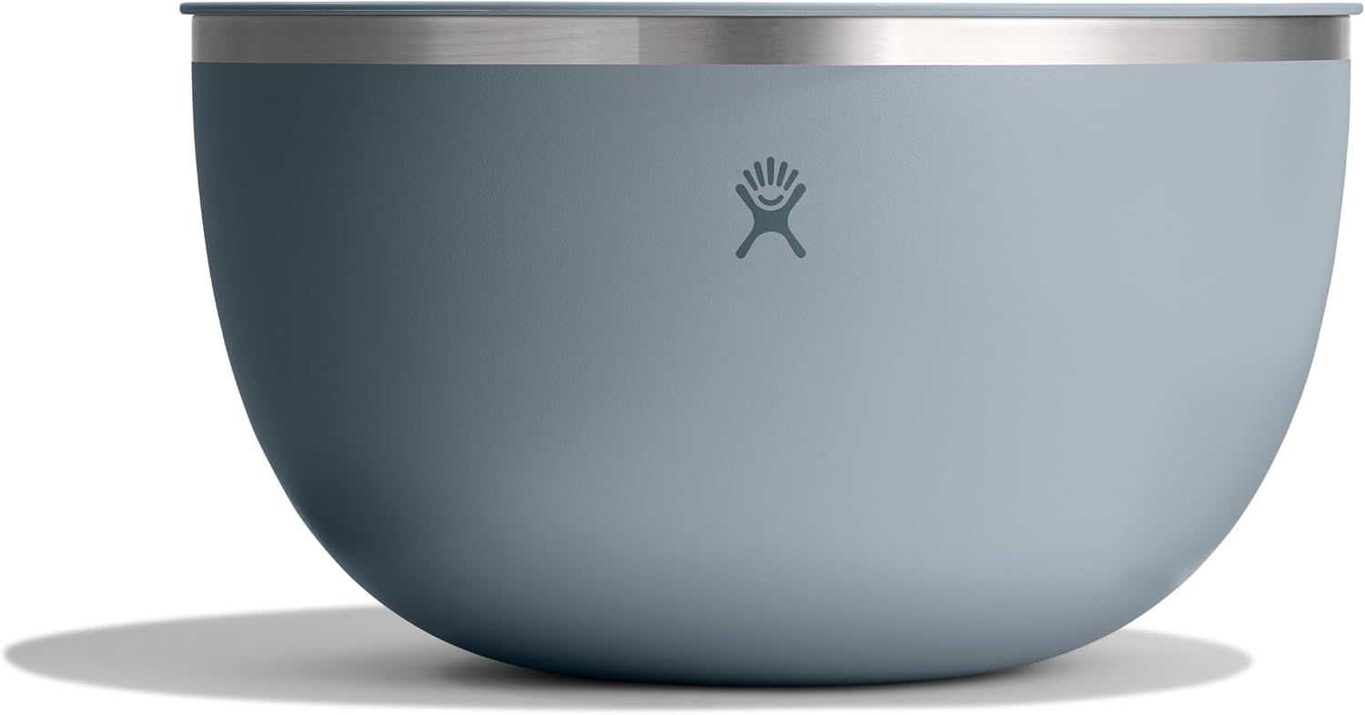 Hydro Flask Outdoor Insulated Serving Bowl – Stainless Steel Food Container with Lid – Camping Kitchen Essentials – 5 Qt Bowl Shale Gray