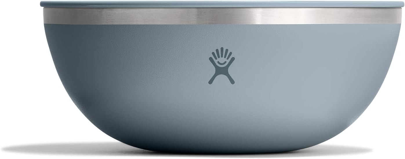Hydro Flask Outdoor Insulated Serving Bowl – Stainless Steel Food Container with Lid – Camping Kitchen Essentials – 1 Qt Bowl Shale Gray