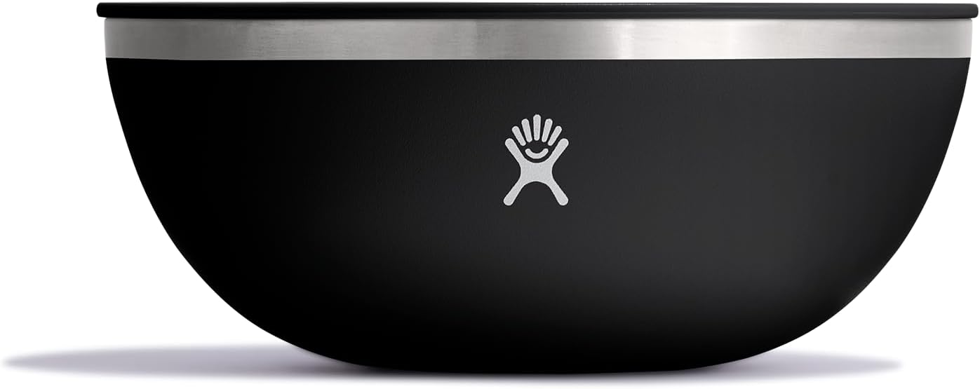 Hydro Flask Outdoor Kitchen Bowl - Stainless Steel Dinnerware Reusable Camping Gear Mess Kit - Dishwasher Safe, BPA-Free, Non-Toxic Black