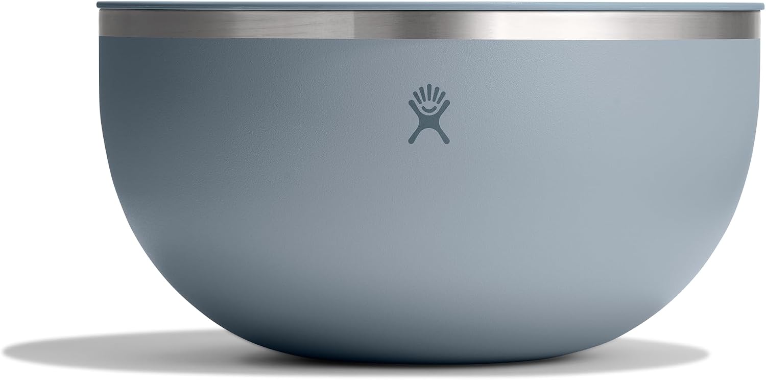 Hydro Flask Outdoor Insulated Serving Bowl – Stainless Steel Food Container with Lid – Camping Kitchen Essentials – 3 Qt Bowl Shale Gray