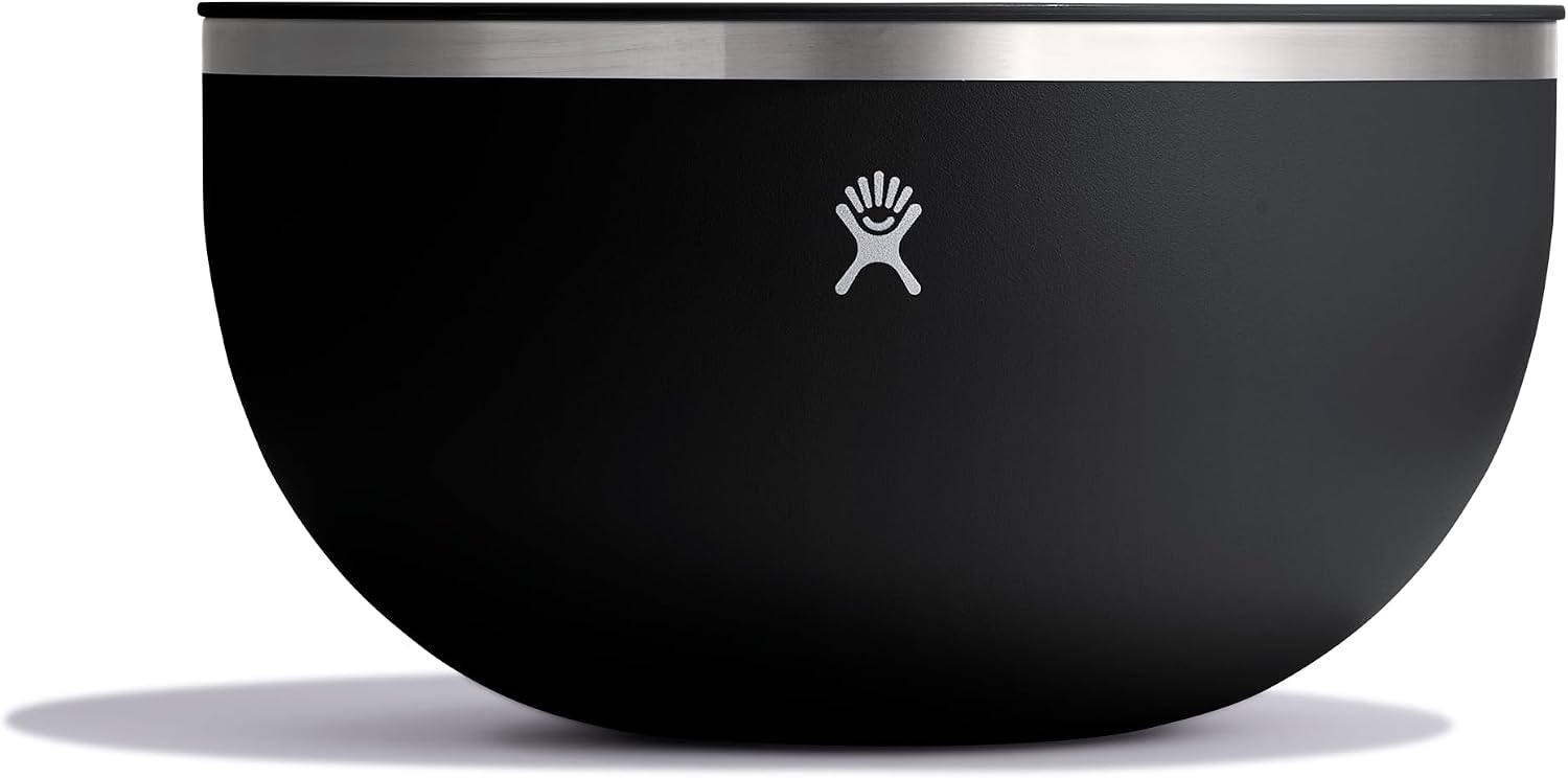 Hydro Flask Outdoor Kitchen Bowl - Stainless Steel Dinnerware Reusable Camping Gear Mess Kit - Dishwasher Safe, BPA-Free, Non-Toxic Black