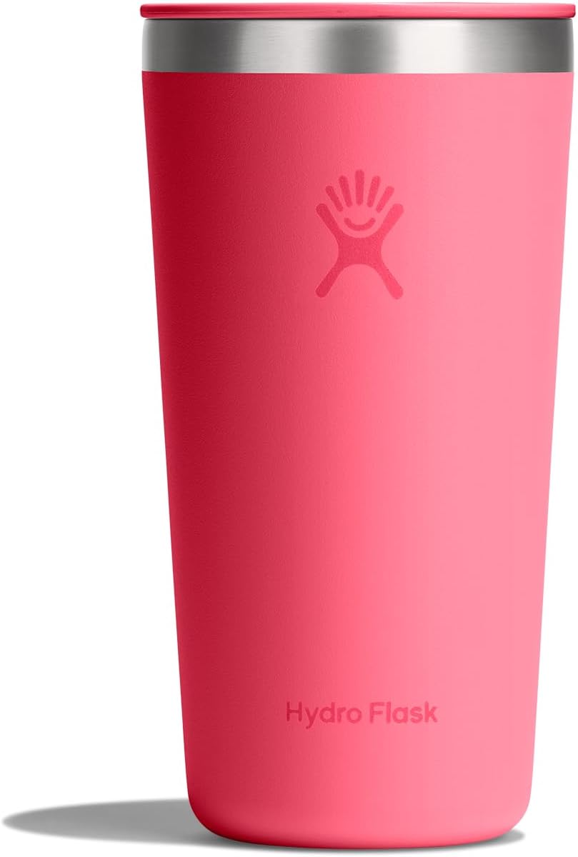 Hydro Flask All Around Tumbler Press-In Lid, Insulated Travel Mug, Stainless Steel Coffee Cup 20 Oz Popstar Pink