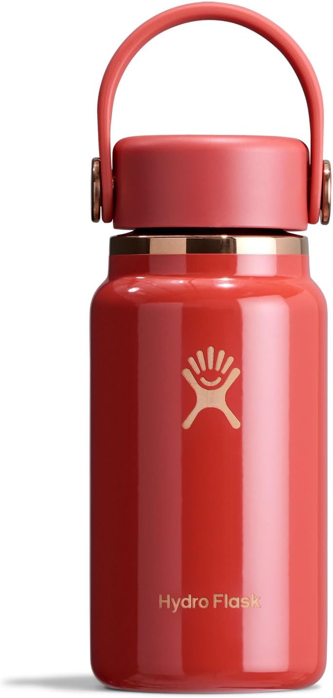 Hydro Flask Micro Bottle - Insulated Mini Leak Proof Flask for Purse or Pocket in 6.7 Oz Gloss Currant