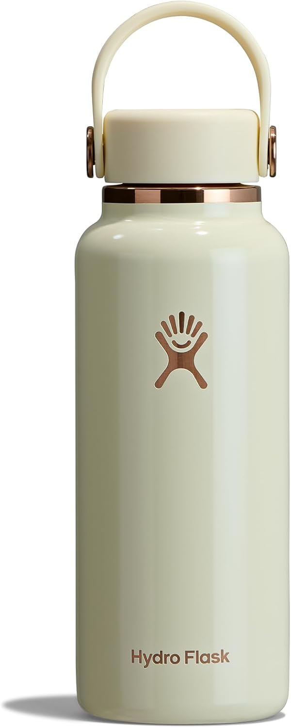 Hydro Flask Micro Bottle - Insulated Mini Leak Proof Flask for Purse or Pocket in 400 mL Gloss Ivory