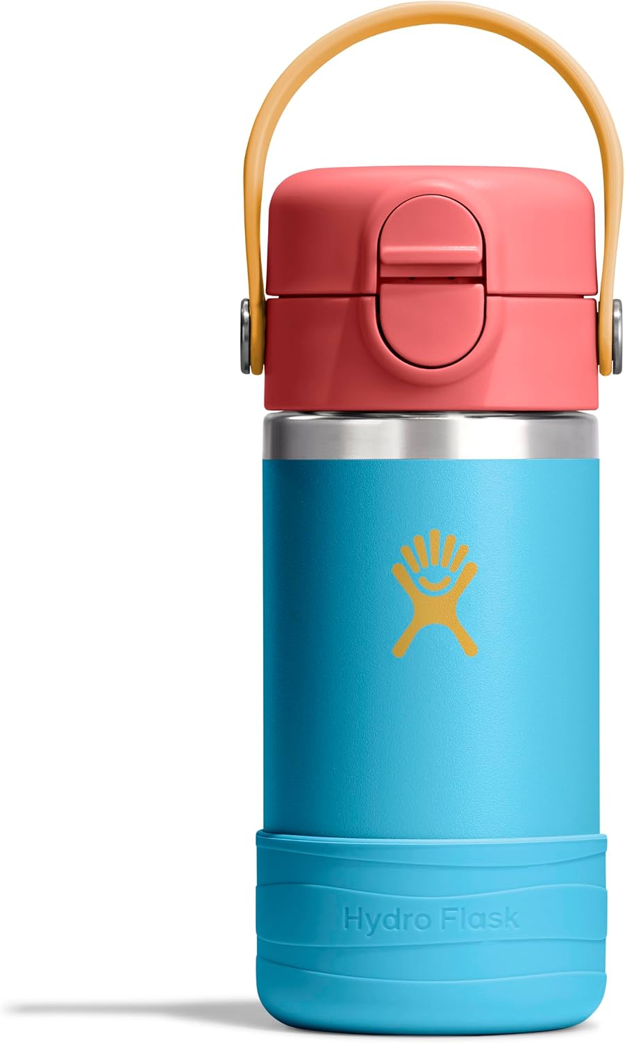 Hydro Flask Kids Water Bottle for School - Stainless Steel and Insulated with Straw Cap - 12 Oz in Bluejay