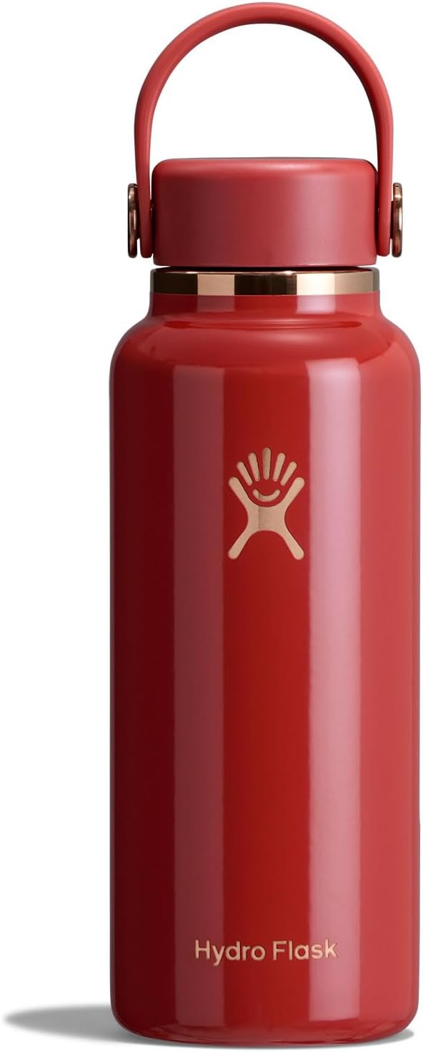 Hydro Flask Micro Bottle - Insulated Mini Leak Proof Flask for Purse or Pocket in 400 mL Gloss Currant