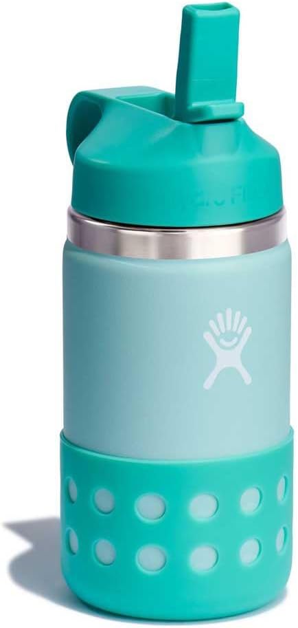 Hydro Flask 12 Oz Kids Wide Mouth Straw Cap And Boot Dew Dew Blue